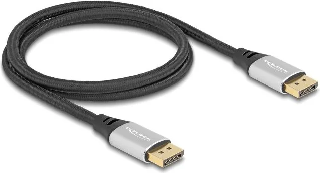 DELOCK καλώδιο DisplayPort 2.1 80633, 16K/60Hz, 40 Gbps, 1m, μαύρο — εικόνα 2