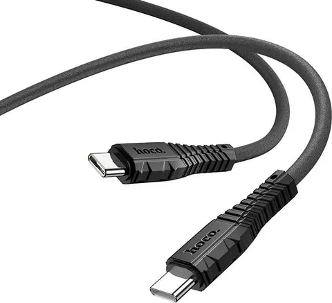 HOCO X67 Nano καλώδιο φόρτισης ΣΙΛΙΚΟΝΗΣ , PD Type-C ΣΕ Type-C, μαύρο