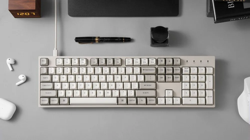 Keychron C2 Pro (C2PX-M1) QMK/VIA Mechanical Red Switch - 8K Polling Rate Hot Swap.100% US Retro RGB — εικόνα 2