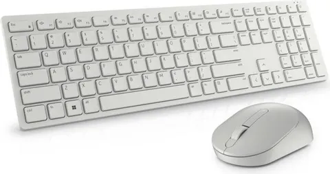 Dell KM5221W Pro Keyboard & Mouse Wireless White Belgian New Open Box