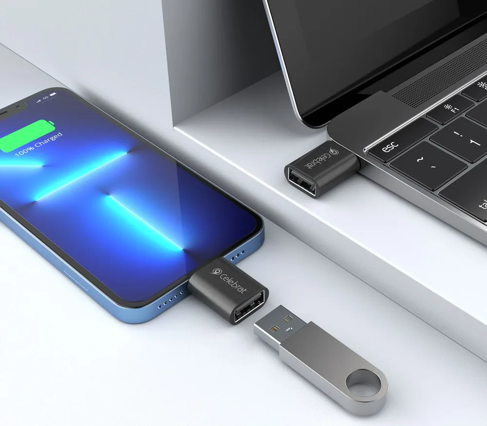CELEBRAT αντάπτορας USB-C σε USB 3.0 CA-04, 5Gbps, μαύρος — εικόνα 3