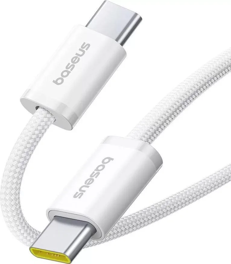 BASEUS Crystal, καλώδιο ΓΡΗΓΟΡΗΣ φόρτισης Type-C ΣΕ Type-C, 100W, 2m, λευκό — εικόνα 2