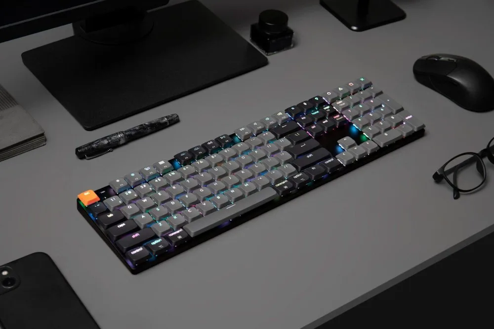 Keychron K5 V2 (K5X-B4) QMK Wireless Mechanical Keyboard Banana Switch RGB 100% US Layout — εικόνα 2