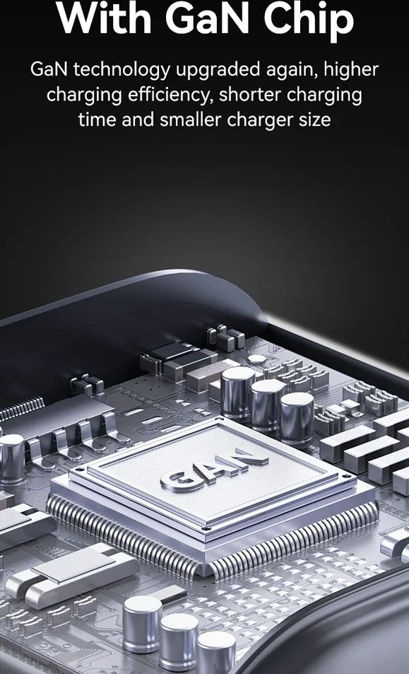 USAMS φορτιστής τοίχου CC265, USB & 2x USB-C, 67W, GaN, λευκός — εικόνα 8
