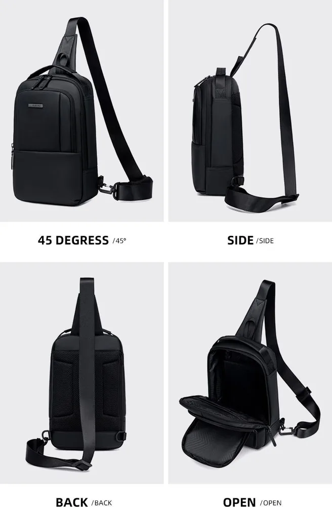 GOLDEN WOLF τσάντα Crossbody GXB00725, 4L, μαύρη — εικόνα 8