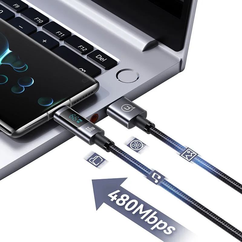 USAMS καλώδιο USB-C σε USB US-SJ673, 66W, 480Mbps, 1.2m, μαύρο — εικόνα 4