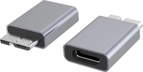 POWERTECH αντάπτορας USB 3.0 Micro B σε USB-C PTH-067, 5Gbps, γκρι