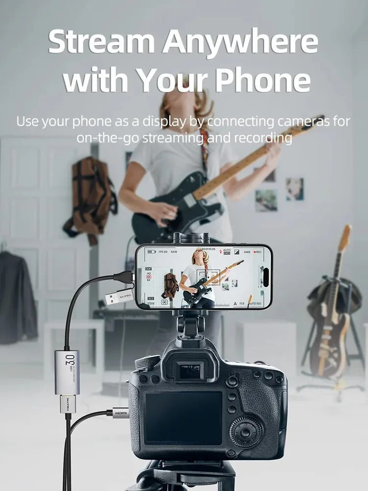CABLETIME video capture CT-ACHC3-AG, HDMI/USB & USB-C, 4K/30Hz, γκρι — εικόνα 5