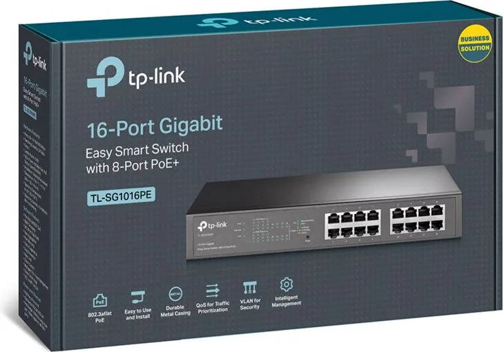 TP-LINK easy smart switch TL-SG1016PE, 16-Port Gigabit, PoE+, Ver. 3.0 — εικόνα 3