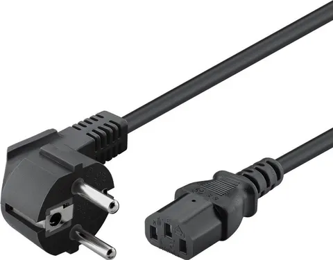POWERTECH καλώδιο τροφοδοσίας CAB-P044, 3x 1.00mm², copper, 1.5m, μαύρο
