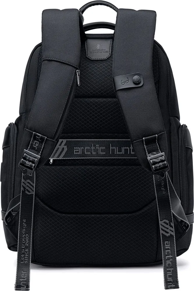 ARCTIC HUNTER τσάντα πλάτης B00683 με θήκη laptop 15.6", USB, 20.5L, μαύρη — εικόνα 3