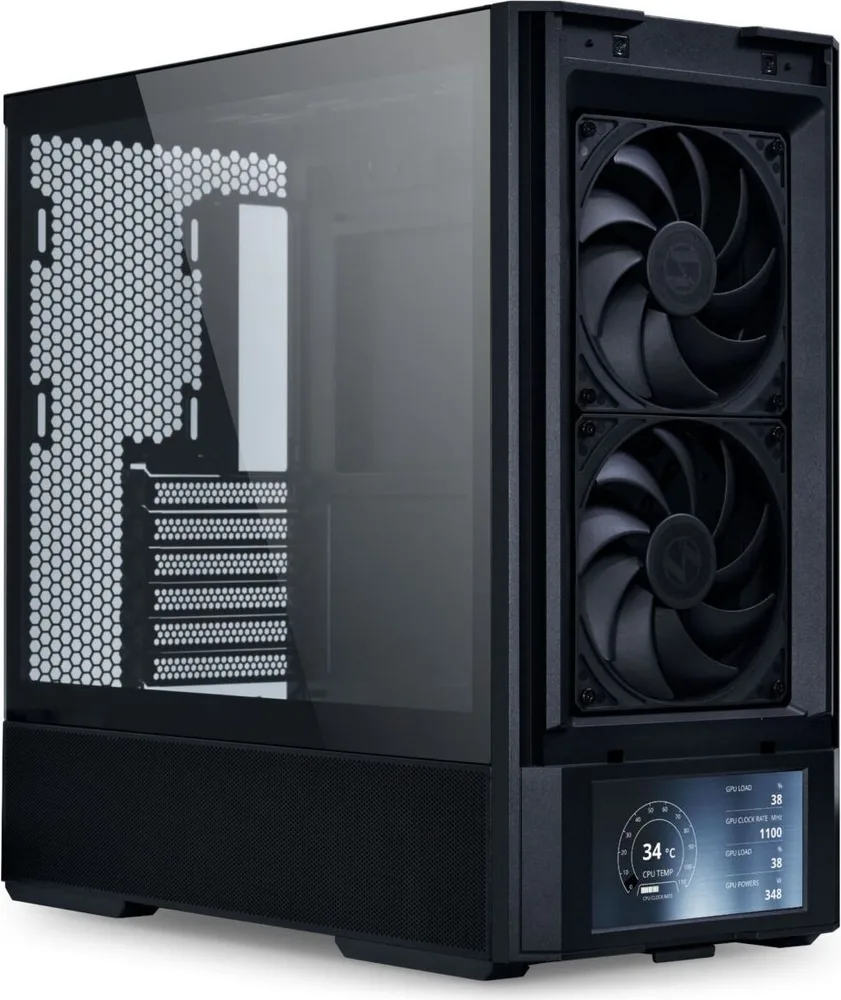 LIAN LI Lancool 207 Digital Black - 6" LCD Screen - ATX PC Case (4 Fans) 2 x 140mm & 2 x 120mm PWM — εικόνα 2