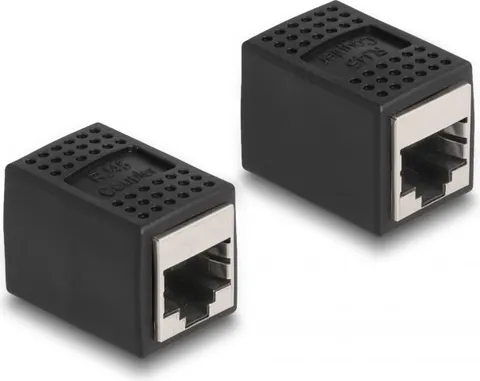 DELOCK αντάπτορας RJ45 θηλυκός 87796, Cat.6a, 8P/8C, μαύρος