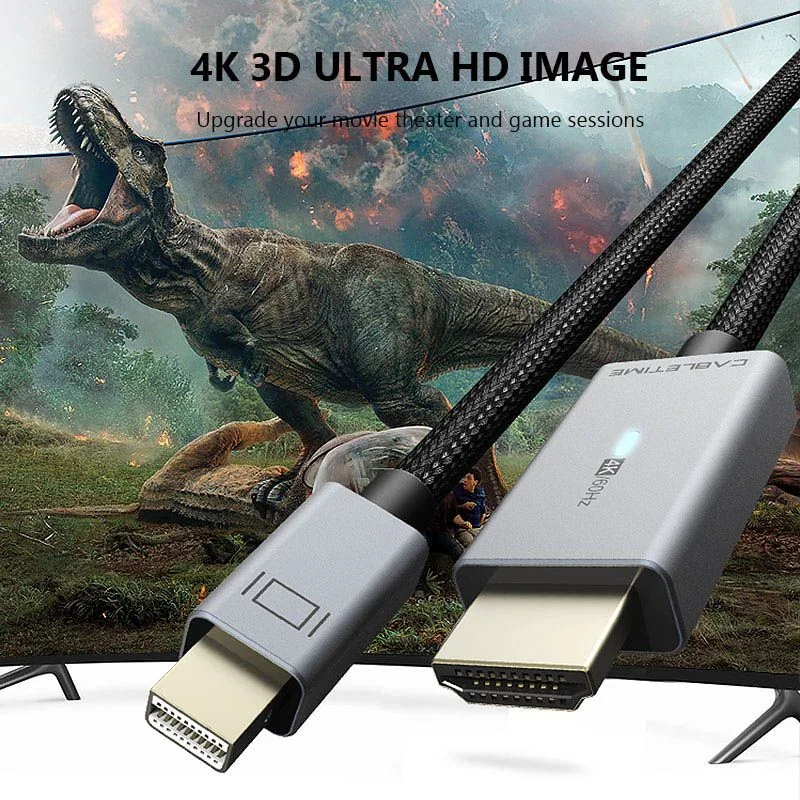 CABLETIME καλώδιο mini DisplayPort σε HDMI CT-P03G4K, 4K, 1.8m, μαύρο — εικόνα 3