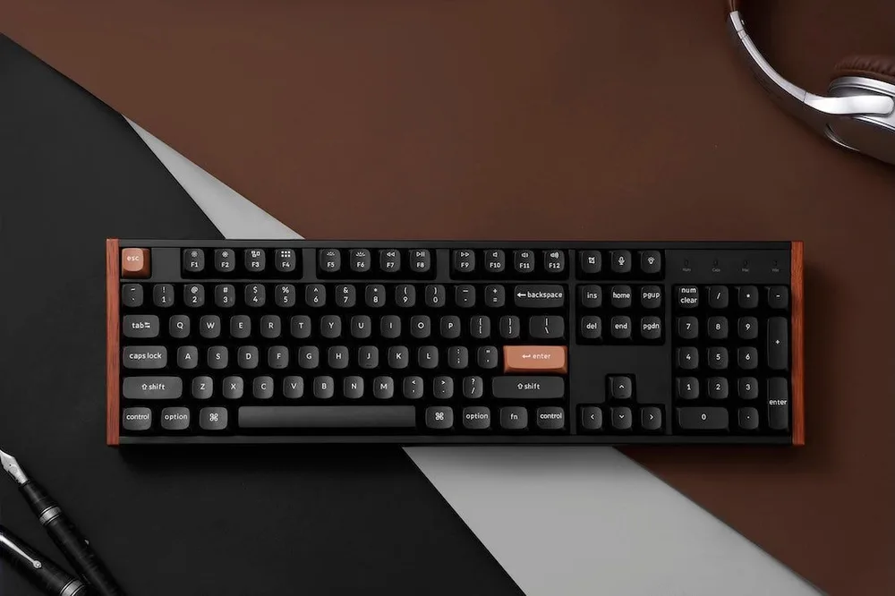 Keychron K10 HE (K10H-F1) Special Wood Edition Wireless Magnetic Hall Effect RGB Keyboard 100% US — εικόνα 4