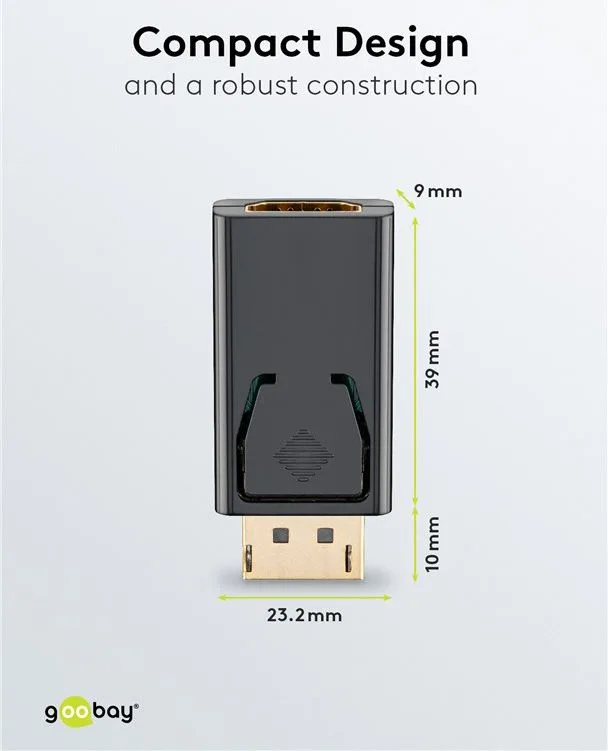 GOOBAY αντάπτορας DisplayPort σε HDMI 51719, 1920x1200p, μαύρος — εικόνα 5