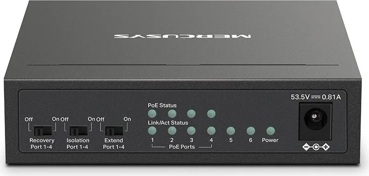 MERCUSYS Desktop Switch MS106LP, 6x 10/100 Mbps, PoE+, Ver. 1.0 — εικόνα 3