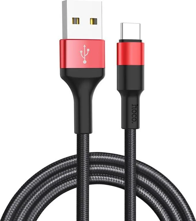 HOCO X26 καλώδιο Type-C φόρτισης & Data 1m, Black - RED — εικόνα 2