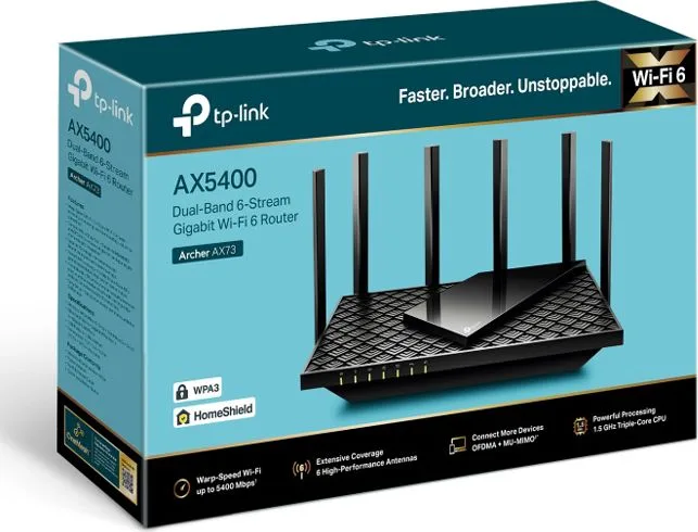 TP-LINK Router Archer AX73, WiFi 6, 5400Mbps AX5400, Dual Band, Ver. 1.0 — εικόνα 5