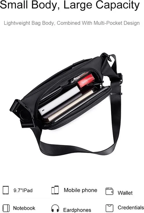 ARCTIC HUNTER τσάντα Crossbody Y00561 με θήκη tablet, 4L, μαύρη — εικόνα 2
