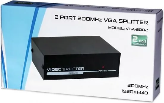 POWERTECH VGA splitter CAB-G031, 2 σε 1, 1920x1440px, μαύρο — εικόνα 3