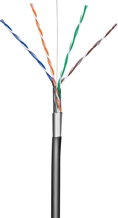 GOOBAY καλώδιο δικτύου 57294, CAT 5e F/UTP, CCA, έως 40m, 100m, μαύρο — εικόνα 3