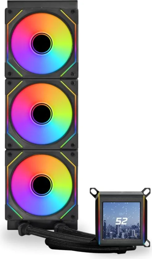 LIAN LI Galahad II LCD 360 SL-Inf Black - AIO GPU Liquid Cooler with ARGB INFINITY Fans — εικόνα 2