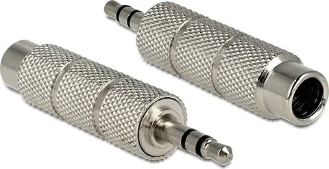 DELOCK αντάπτορας από 3.5mm σε 6.3mm 65548, μεταλλικός, ασημί