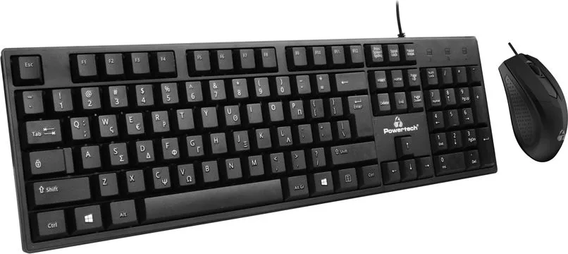 POWERTECH set ποντίκι & πληκτρολόγιο PT-1075, ενσύρματο, 1000DPI, μαύρο — εικόνα 2