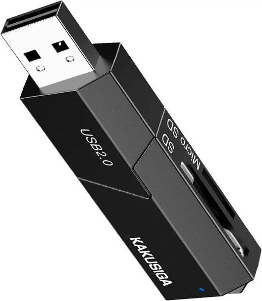 KAKUSIGA card reader KSC-1411 για SD & micro SD, 480Mbps, USB σύνδεση, μαύρο — εικόνα 3