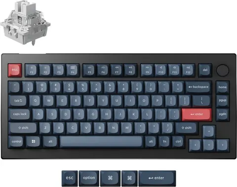 Keychron C75 HE (C75H-D1) Hall Effect Keyboard Magnetic Switch Black 75% US Layout