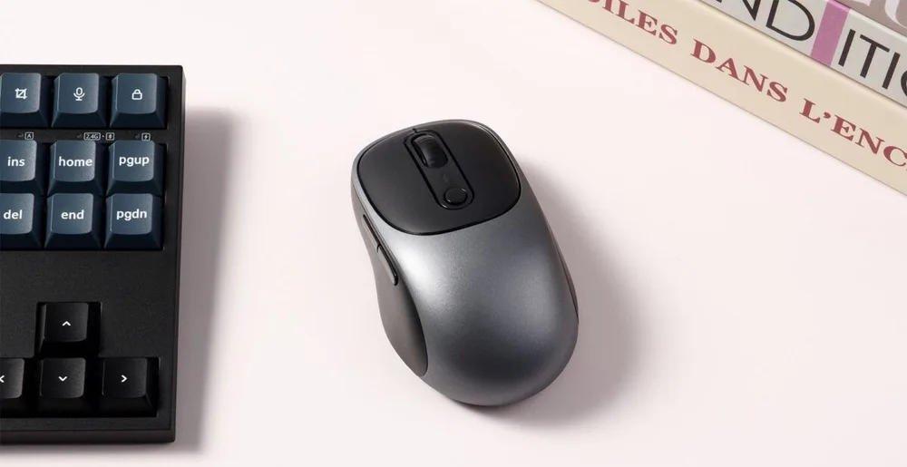 Keychron BM24 (BM24-C61) Wireless Mouse 1K Polling Rate Metal Gray — εικόνα 3