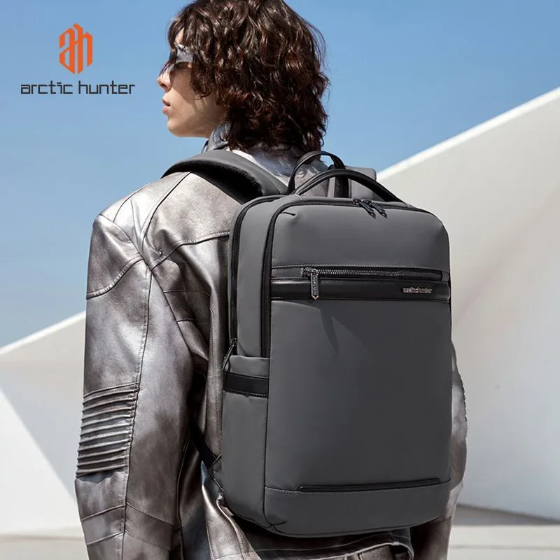 ARCTIC HUNTER τσάντα πλάτης B00872 με θήκη laptop 15.6", 14.5L, γκρι — εικόνα 2