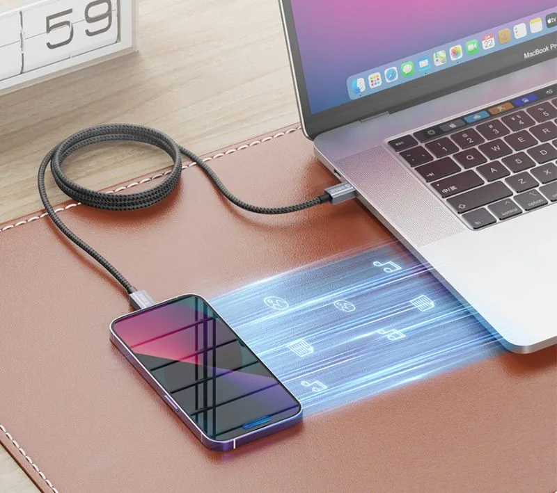 ORICO καλώδιο Lightning σε USB GQA12, 2.4A, 480Mbps, 1m, μαύρο — εικόνα 2
