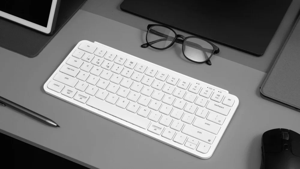 Keychron B1 Pro (B1P-K8) Ultraslim Mini Wireless Keyboard ZMK Online customize-Ivory White 75% US — εικόνα 2
