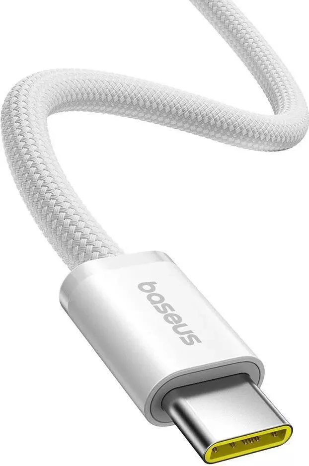BASEUS Crystal, καλώδιο ΓΡΗΓΟΡΗΣ φόρτισης Type-C ΣΕ Type-C, 100W, 2m, λευκό — εικόνα 3