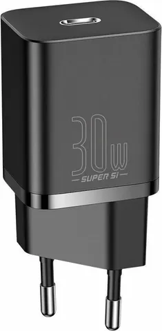 BASEUS Super SI, φορτιστής ΓΡΗΓΟΡΗΣ φόρτισης, 1 θύρα, 30W, ΜΑΥΡΟΣ