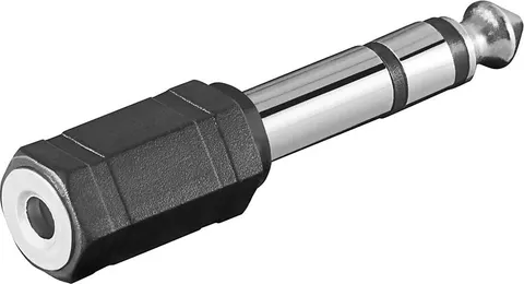 CABLETIME αντάπτορας ήχου 6.35mm σε 3.5mm AV-RA19N, μαύρος, 10τμχ