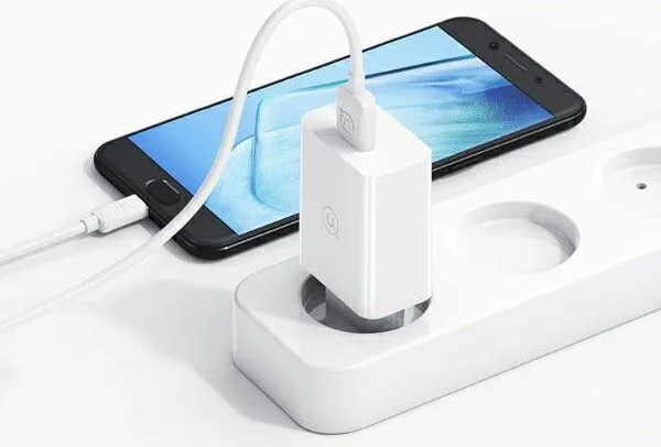 USAMS φορτιστής τοίχου SCXLTZ03 με καλώδιο Lightning, USB, 18W, λευκός — εικόνα 2