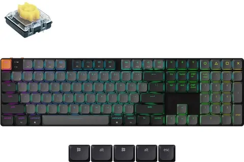 Keychron K5 V2 (K5X-B4) QMK Wireless Mechanical Keyboard Banana Switch RGB 100% US Layout