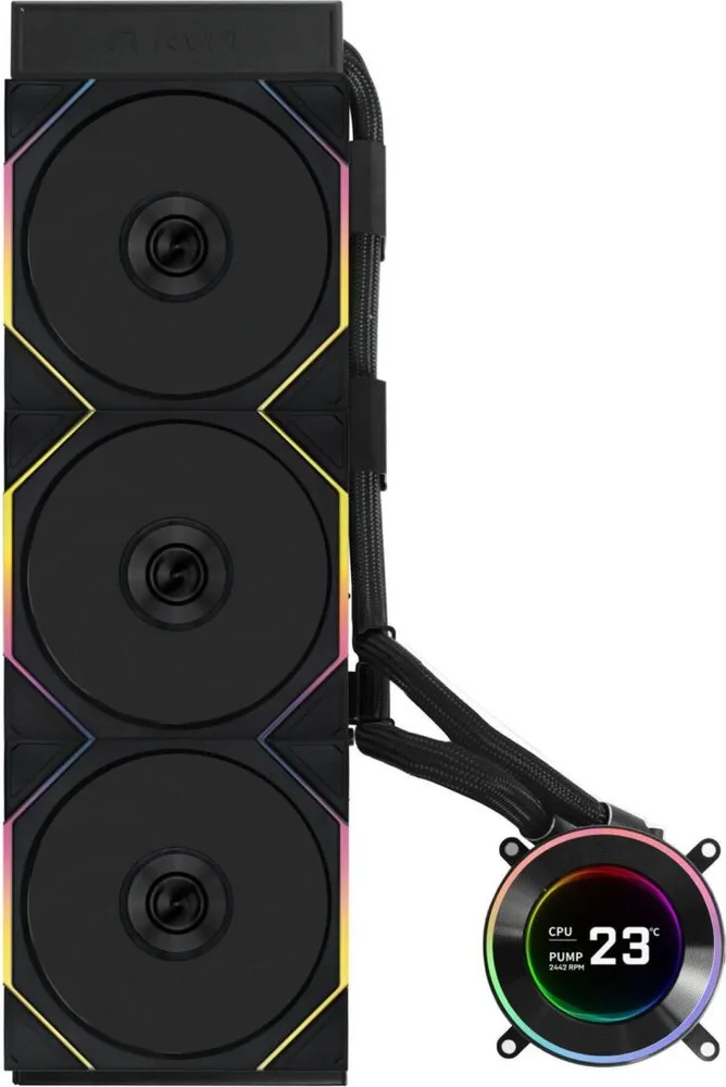 LIAN LI HydroShift II LCD-C 360 RGB CL fan Black - AIO CPU Liquid Cooler with CL ARGB Fans — εικόνα 2