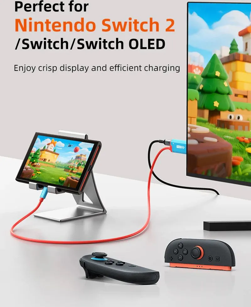 CABLETIME καλώδιο USB-C σε HDMI CT-CMHD4P, 4K/60Hz, PD100W, 2m, κόκκινο — εικόνα 2