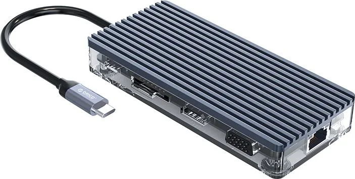 ORICO docking station WB-11P, 11 θυρών, USB-C σύνδεση, 100W PD, 4K, γκρι — εικόνα 5