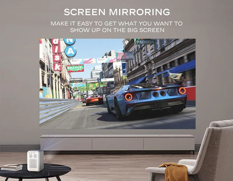 MECOOL smart βιντεοπροβολέας KP2, 1080p FHD, 600 ANSI, Wi-Fi, λευκός — εικόνα 9