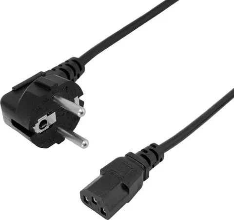 POWERTECH καλώδιο τροφοδοσίας CAB-P042, 3x 0.75mm², copper, 1m, μαύρο