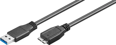 GOOBAY καλώδιο USB 3.0 σε USB 3.0 micro Type B 95169, 15W, 5Gbps, 1m, μαύρο
