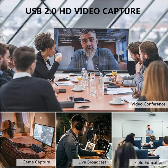POWERTECH video capture CAB-H147, HDMI/USB σύνδεση, 4K/60Hz, μαύρο — εικόνα 4