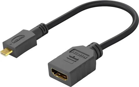 GOOBAY καλώδιο micro HDMI σε HDMI 58683, 4K/60Hz, 0.15m, μαύρο