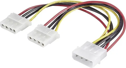 POWERTECH καλώδιο ρεύματος IDE (F) σε 2x IDE (M) CAB-W004, 20cm