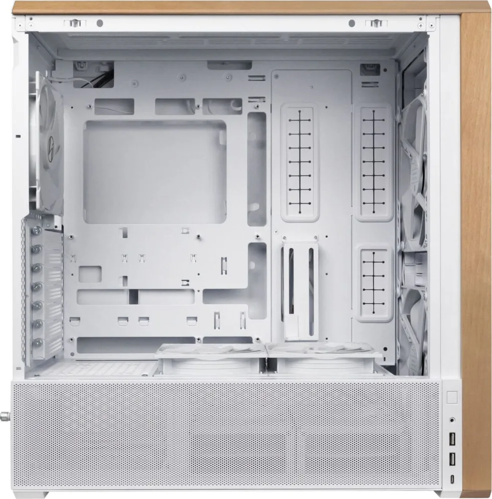 LIAN LI LANCOOL 217 White - Wood Accent - ATX PC Case (5 FANS) 2 x 170mm, 1 x 140mm & 2 x 120mm PWM — εικόνα 3